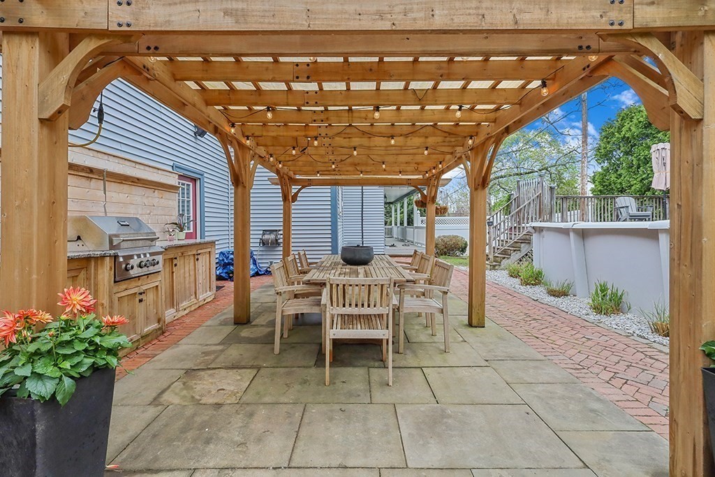 20 Maple Avenue Upton, MA 01568 - Photo 38 of 42 a dining room with furniture and a garden