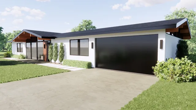 a front view of house with yard