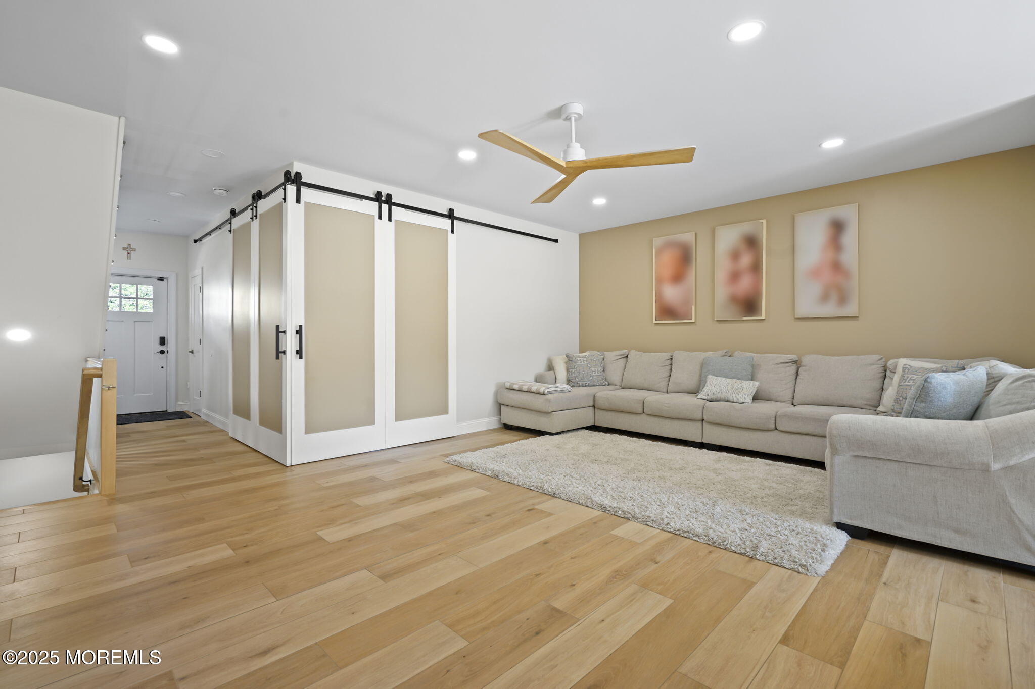 128 1st Street Keyport, NJ 07735 - Photo 8 of 38 a living room with furniture and a ceiling fan