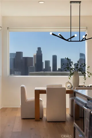 a kitchen with a stove and a microwave