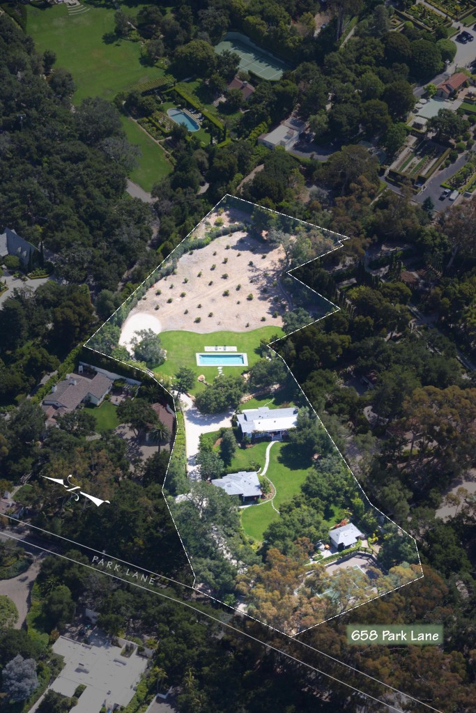 658 Park Lane Montecito, CA 93108 - Photo 2 of 11 a view of a garden with large trees