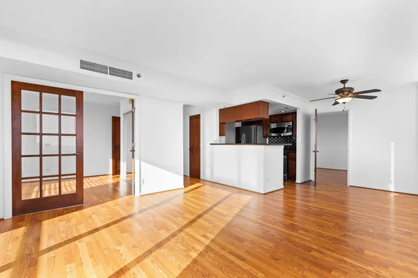 a view interior of a house and wooden floor an entryway space