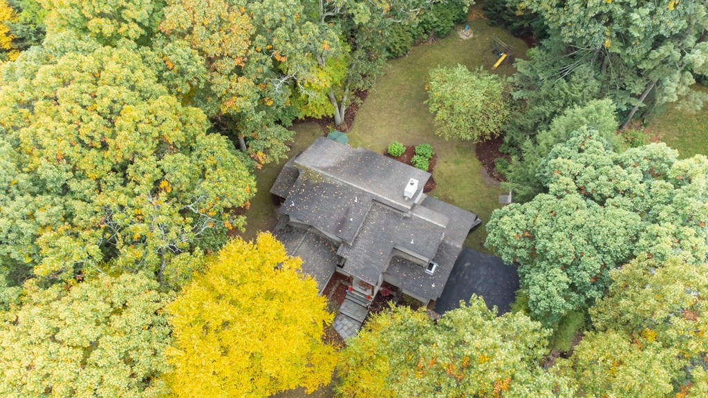 12 Rice Spring Lane Wayland, MA 01778 - Photo 37 of 37 an aerial view of residential house with outdoor space and trees all around