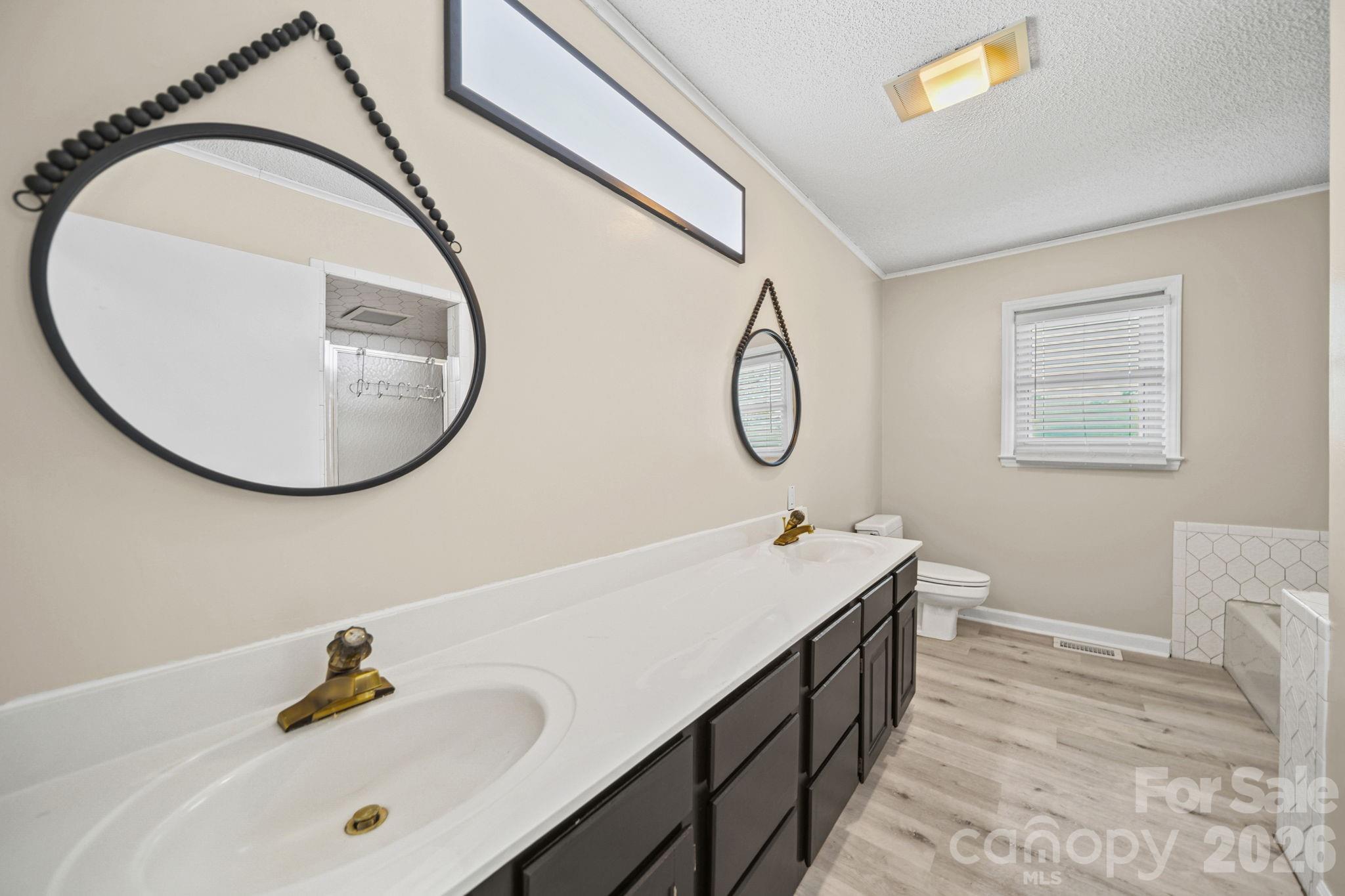 235 Spring Estates Circle Salisbury, NC 28146 - Photo 25 of 47 a bathroom with a double vanity sink and a mirror