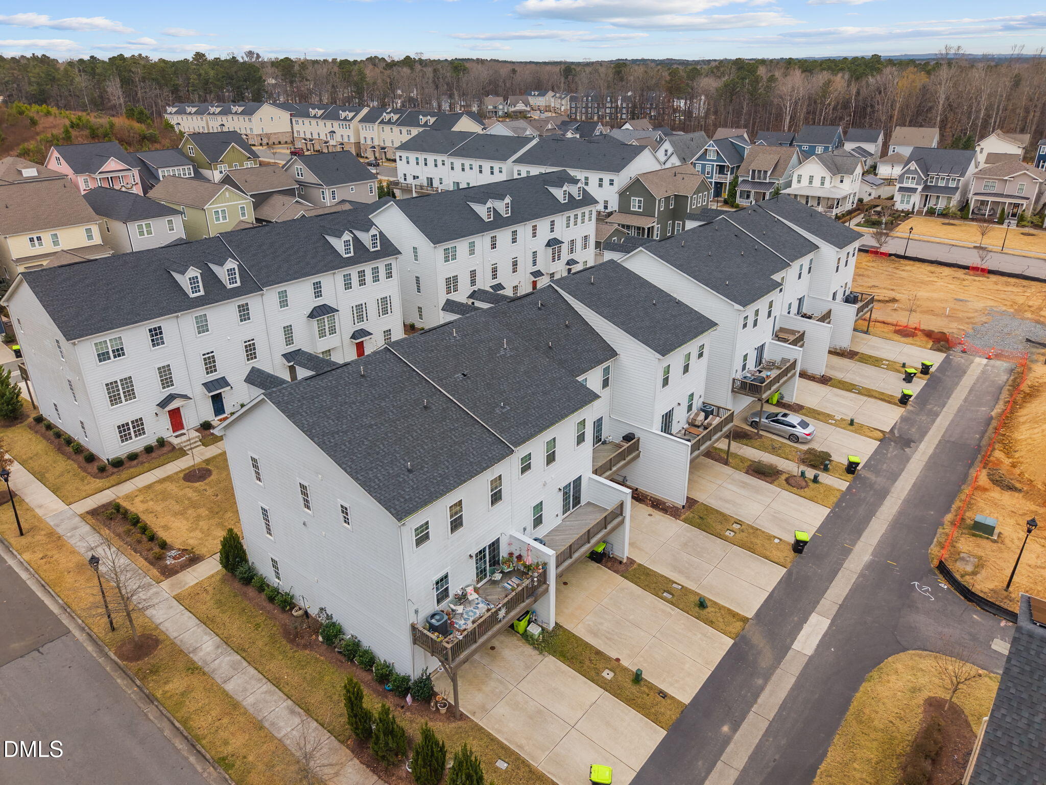 945 Anthem Lane Durham, NC 27713 - Photo 46 of 51 an aerial view of residential houses with outdoor space