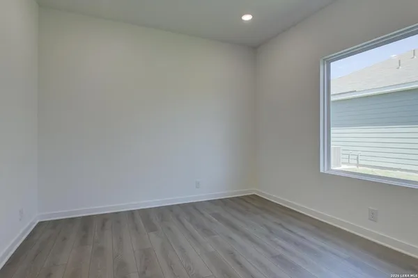 an empty room with a window