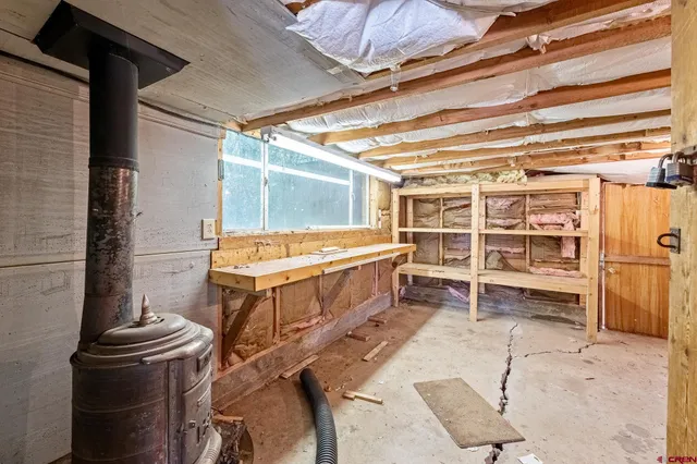 a storage room with washer and dryer