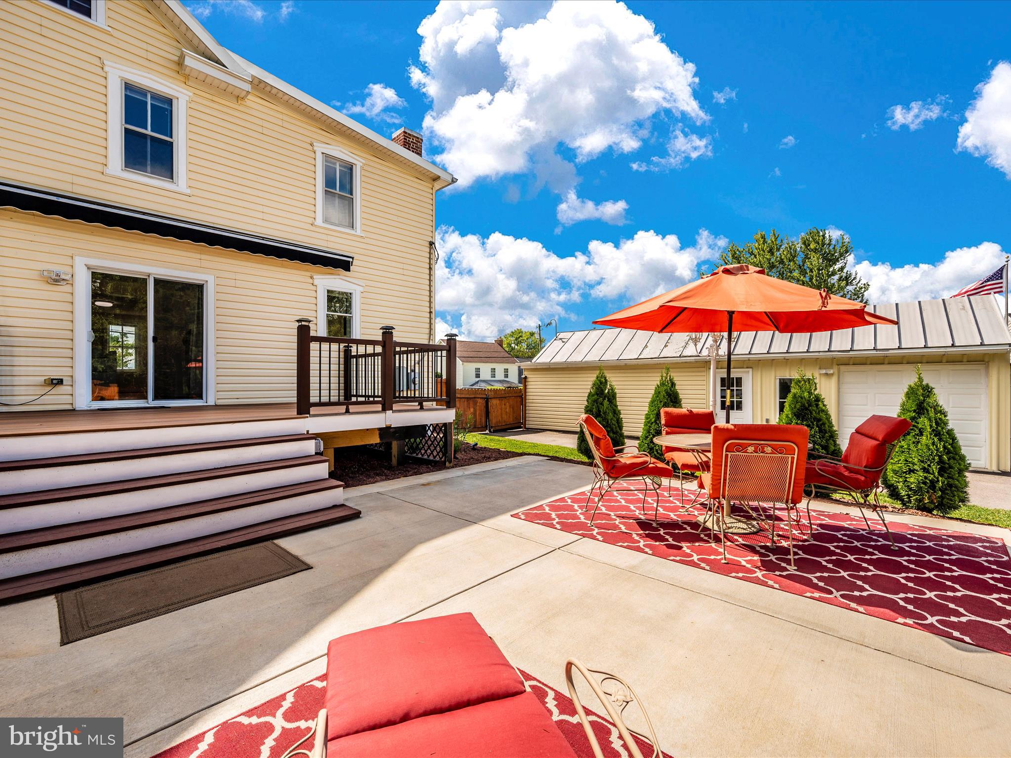 5924 Broad Run Road Jefferson, MD 21755 - Photo 46 of 54 a view of a patio with a table and chairs under an umbrella