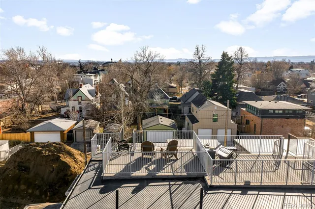 a city street lined with tall buildings