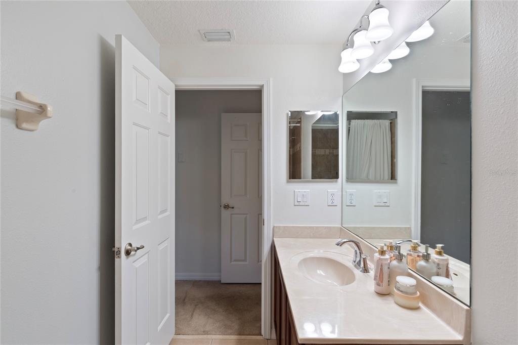10901 Brickside Court Riverview, FL 33579 - Photo 20 of 36 a bathroom with a sink mirror and vanity