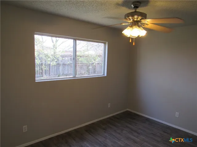 a view of a chandelier in a room