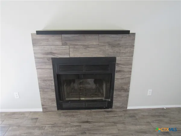 a fireplace