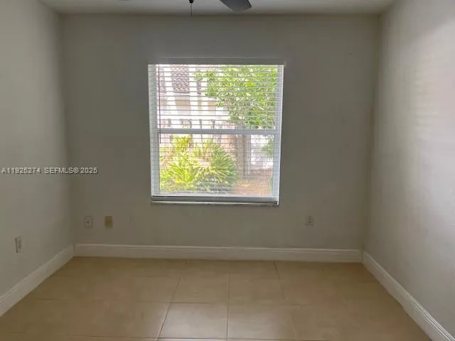 an empty room with a window