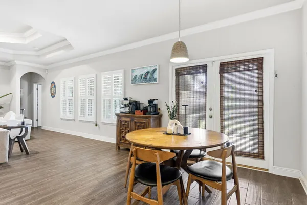 a kitchen with sink cabinets and window