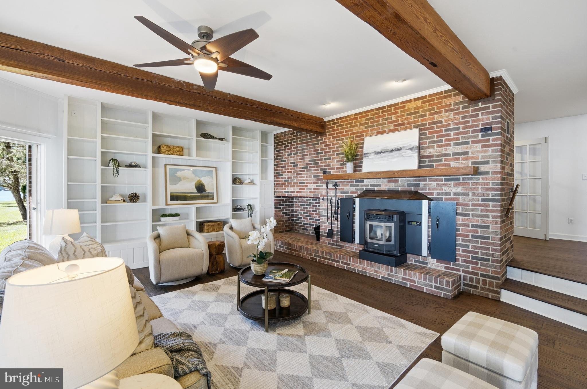 26279 Deep Water Harbor Road Easton, MD 21601 - Photo 10 of 51 Living Room w/Pellet Stove Insert