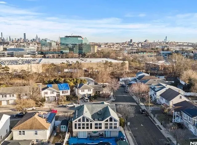 an aerial view of a city