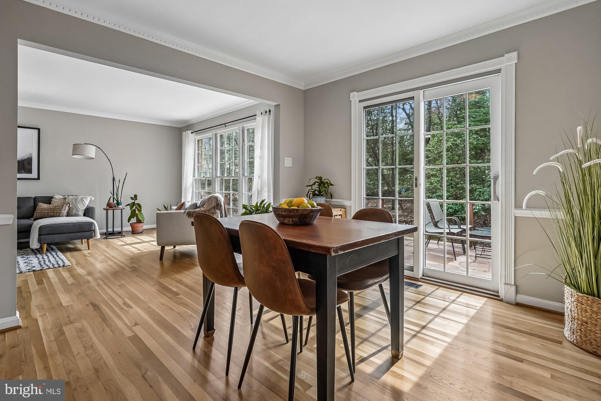 2502 Woodcutter Court Reston, VA 20191 - Photo 8 of 73 a view of a dining room with furniture window and wooden floor