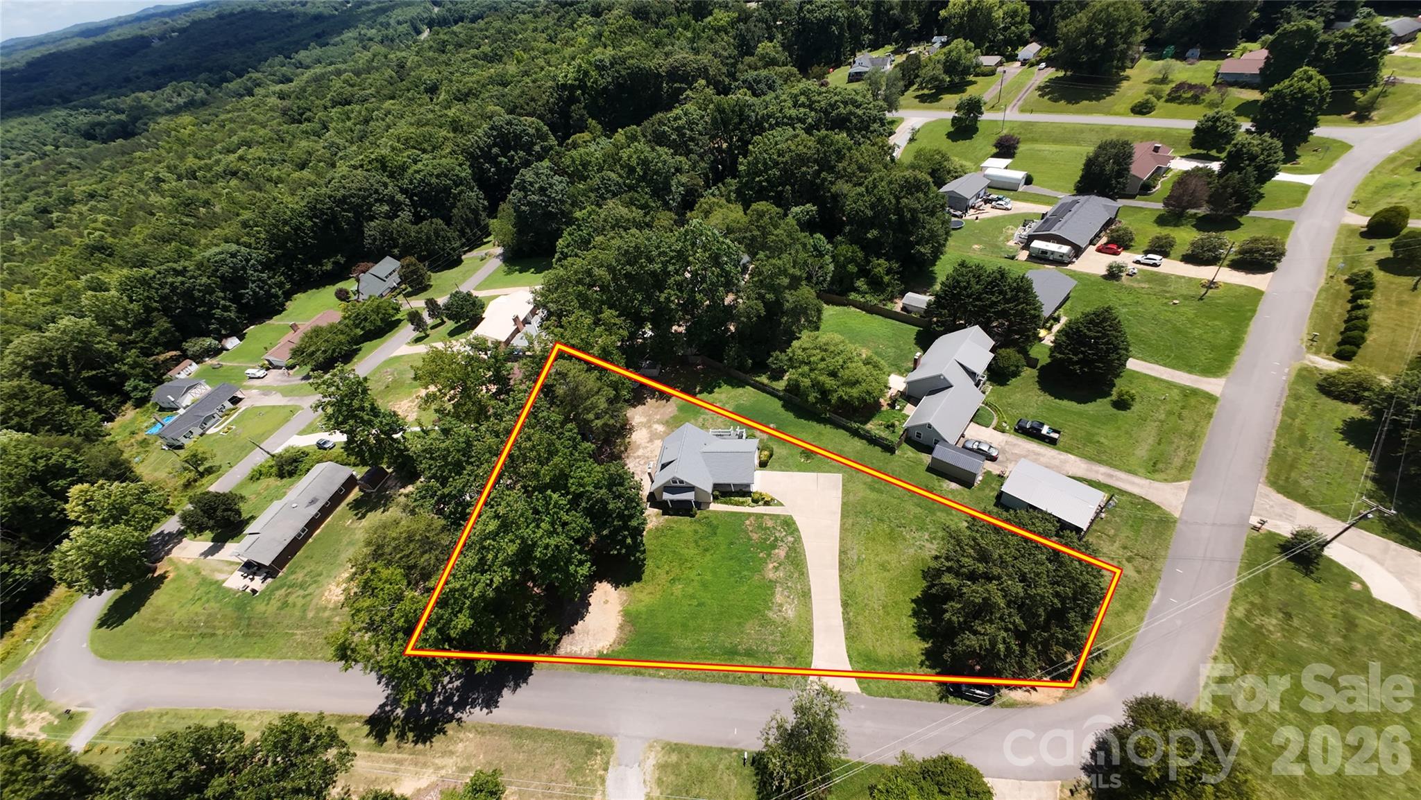 122 Rockman Road Grover, NC 28073 - Photo 6 of 45 an aerial view of residential houses with outdoor space and street view