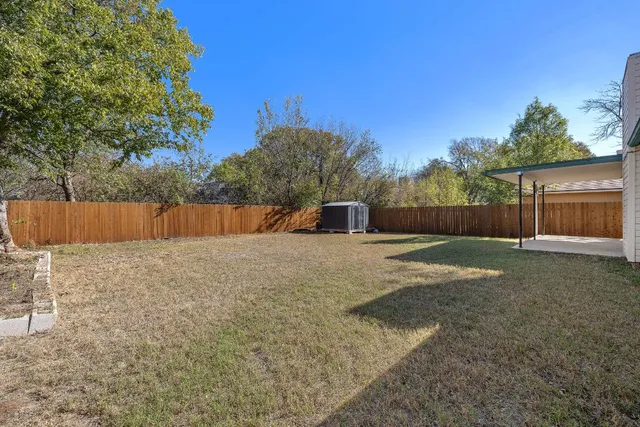 a backyard of a house