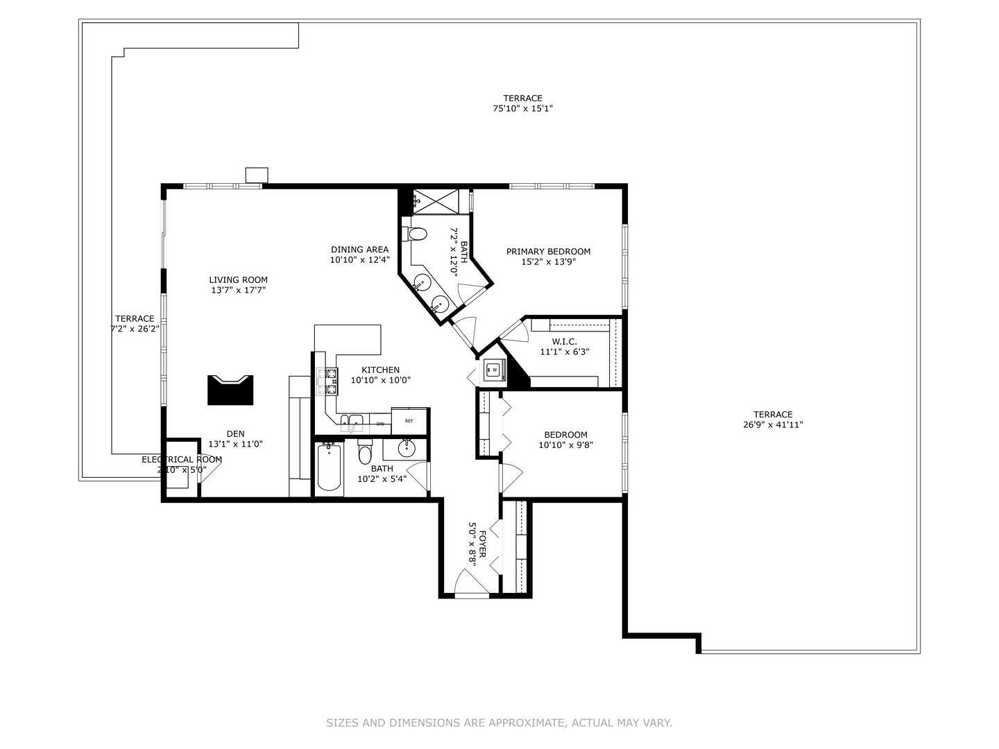 230 West Division Street, Unit 501 Chicago, IL 60610 - Photo 26 of 27 a picture of a floor plan
