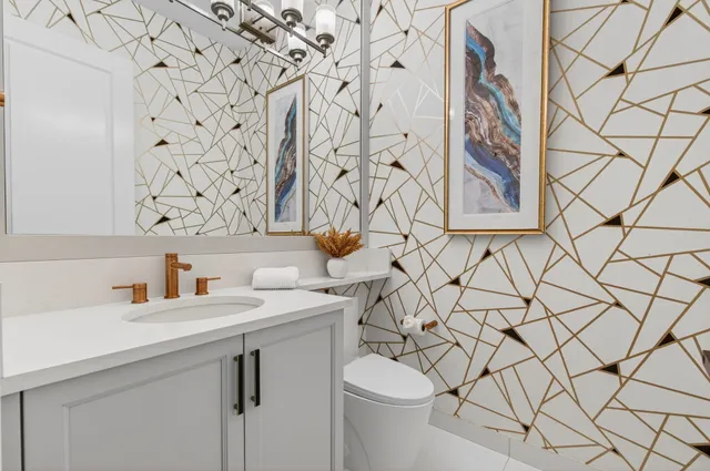 a view of a lake with a big yard