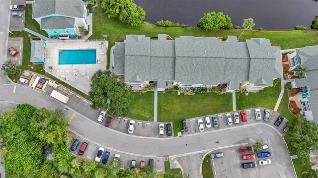 an aerial view of multi story residential apartment building