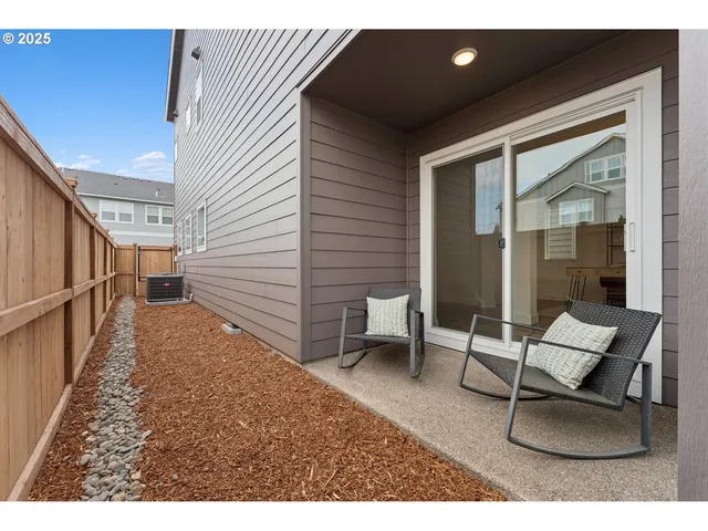 a view of outdoor space with seating space