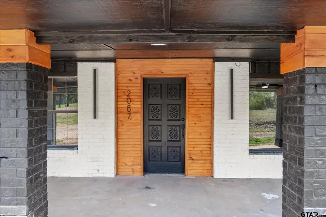 a view of entrance door of the building
