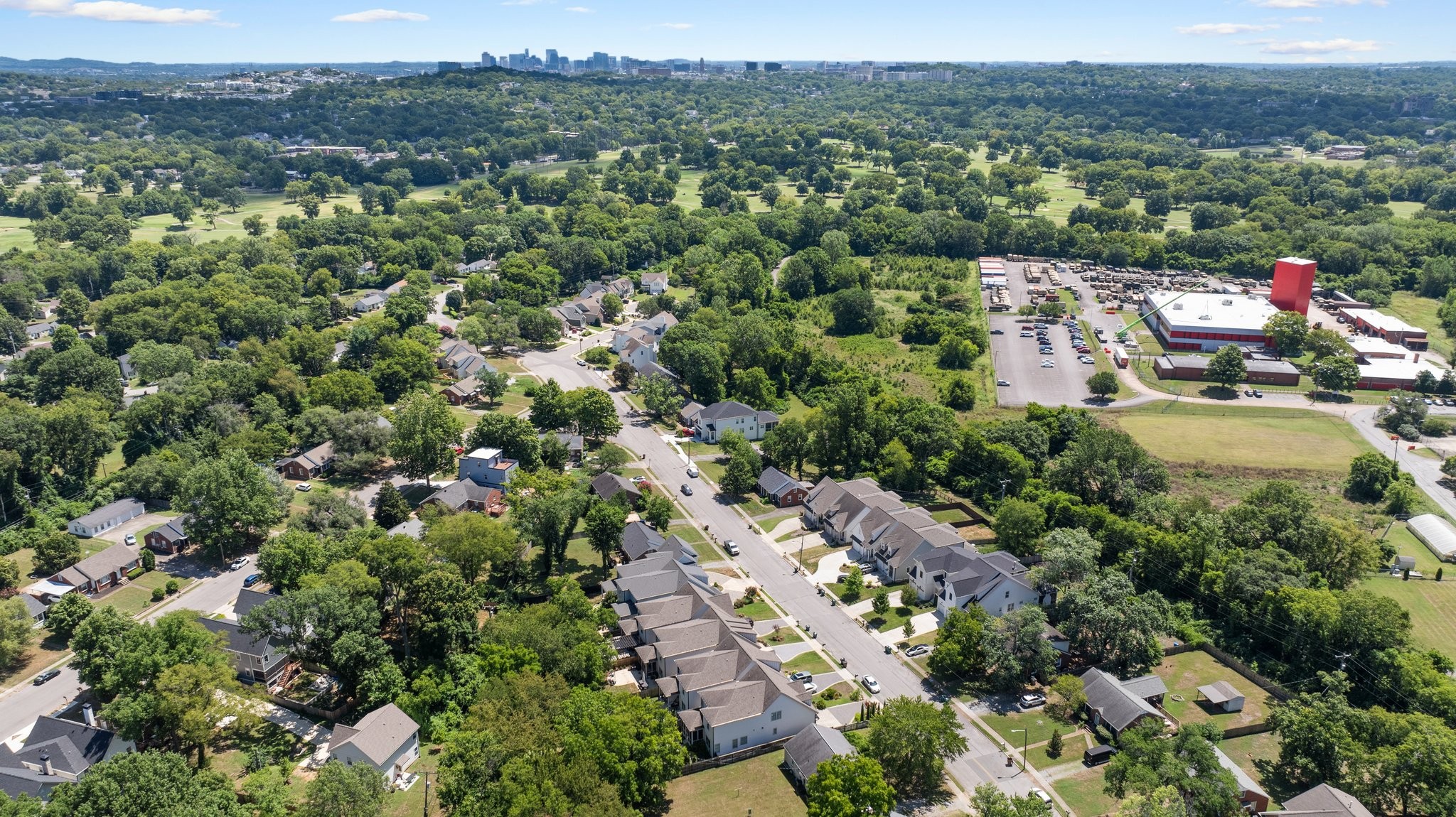5543 Knob Road Nashville, TN 37209 - Photo 61 of 64 an aerial view of a city with lots of residential buildings