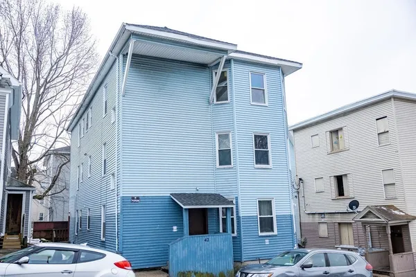 a front view of a house with entertaining space