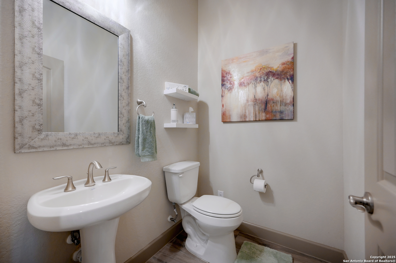 119 Hiram Cook Blanco, TX 78606 - Photo 12 of 20 a bathroom with a toilet sink and mirror