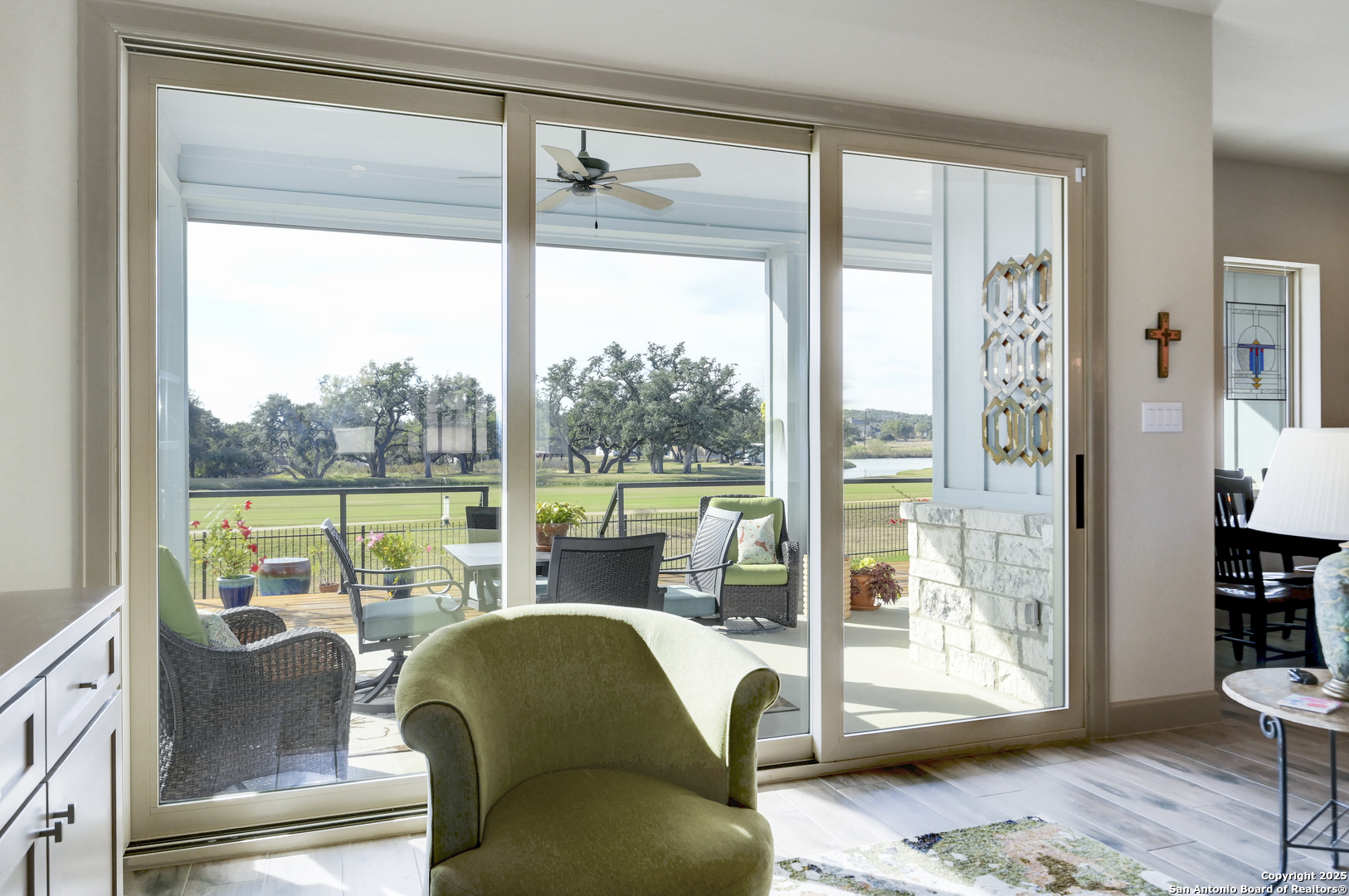119 Hiram Cook Blanco, TX 78606 - Photo 2 of 20 a living room with furniture and a floor to ceiling window