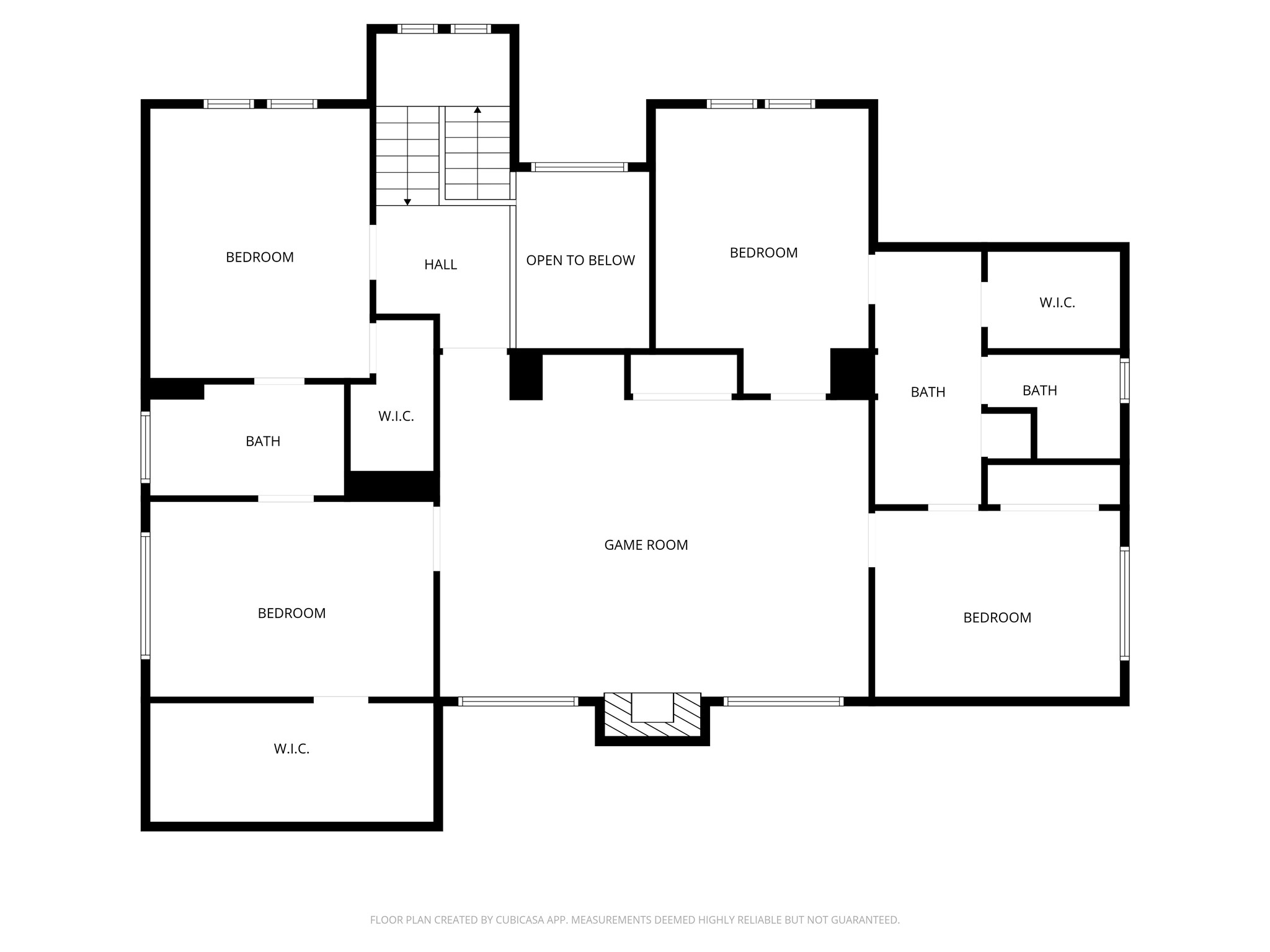 8412 Hidden Trail Lane Spring, TX 77379 - Photo 43 of 43 The second-floor plan features a large game room and well-separated bedroom spaces.