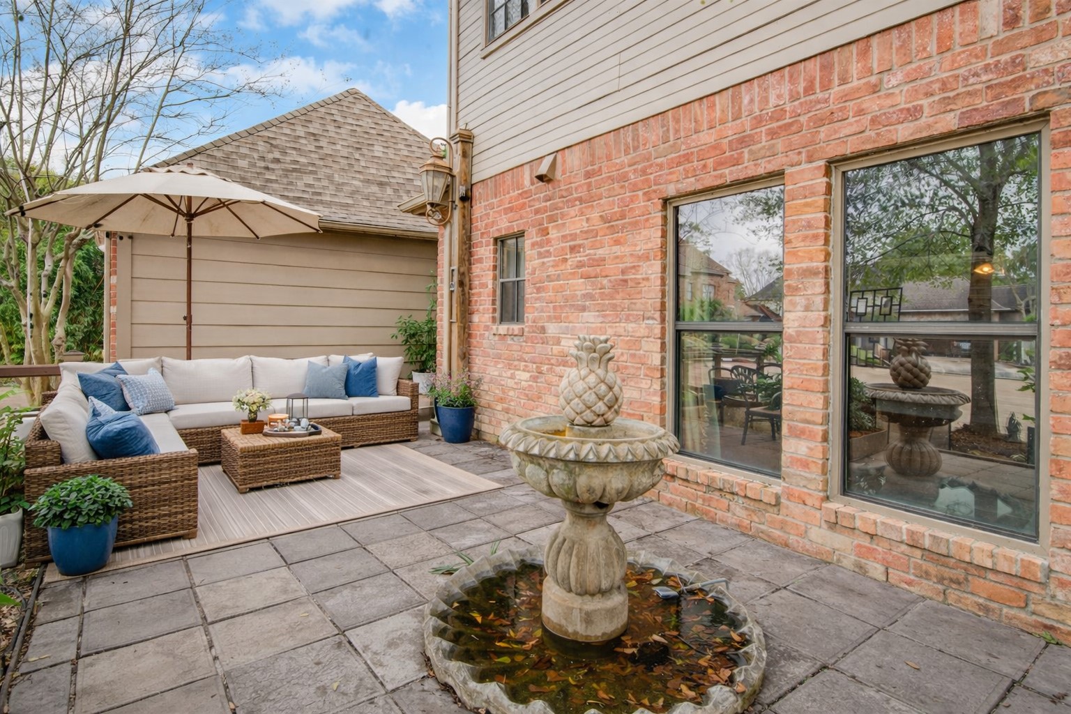 8412 Hidden Trail Lane Spring, TX 77379 - Photo 5 of 39 digitally staged courtyard photo.