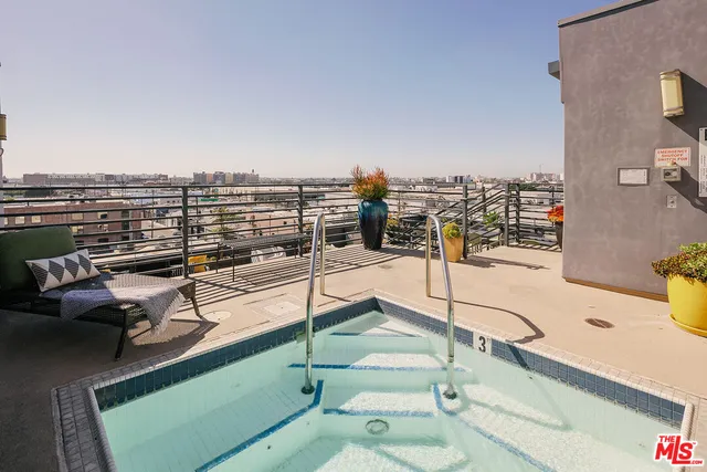 a outdoor living space with furniture and mountain view
