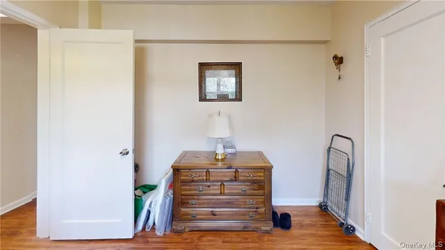 a view of entryway with wooden floor