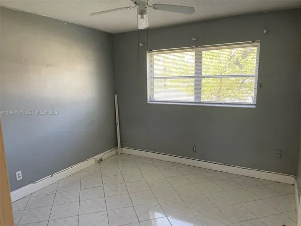 an empty room with a window