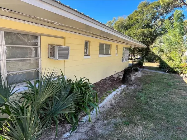 a backyard of a house