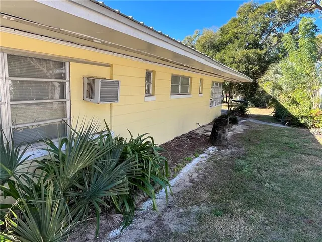 a backyard of a house