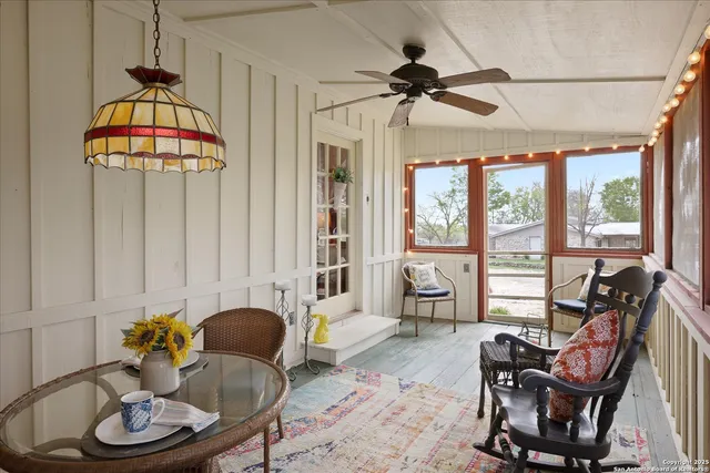 a view of a big yard with lots of trees