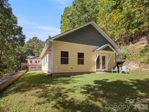 a house view with a garden space