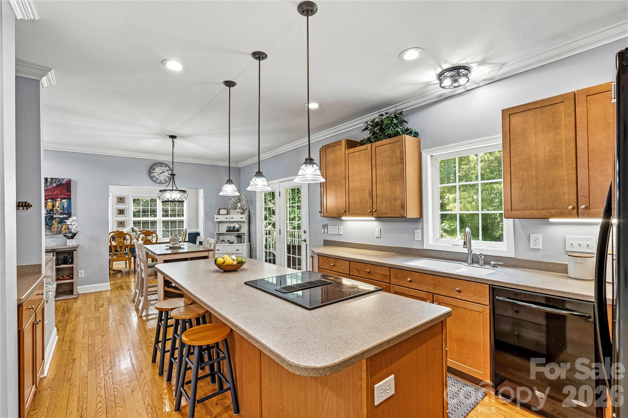1606 High Ridge Drive Stanley, NC 28164 - Photo 8 of 44 a kitchen with a sink a stove and a wooden floor