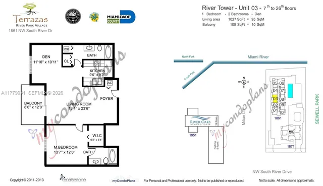 $315,000 | 1861 Northwest S River Drive, Unit 803, Miami, FL 33125