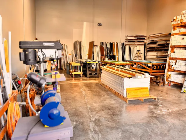 a view of a wooden door