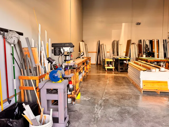 a view of an chairs in a room