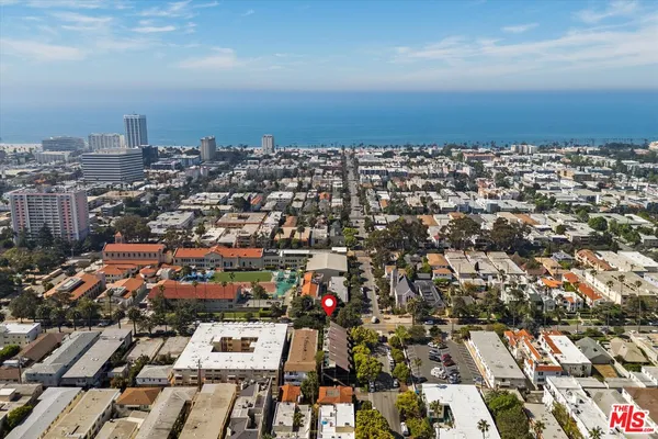 a view of a city and ocean view