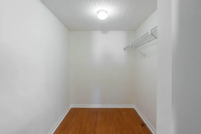 a view of small space with racks on the wall