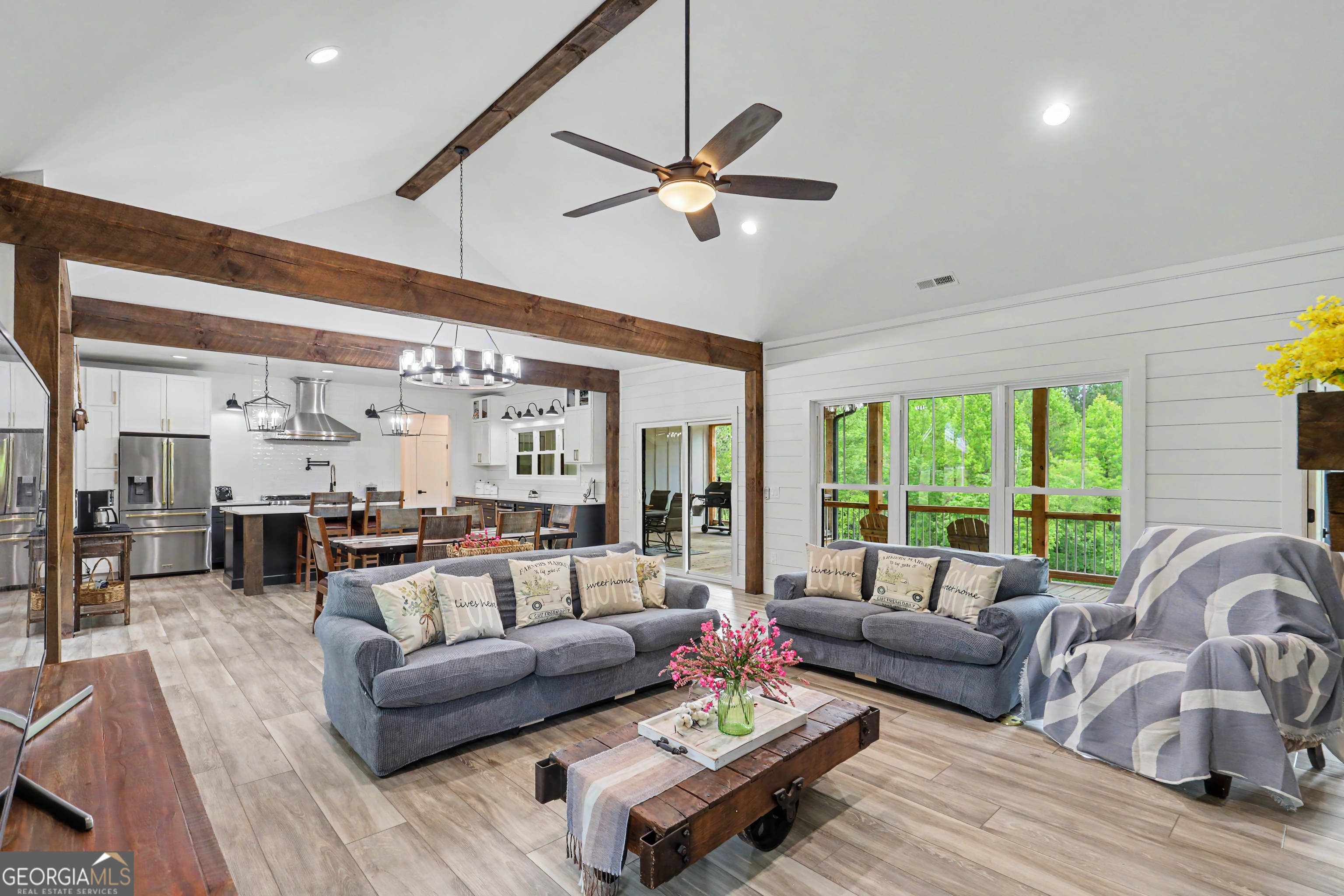 1424 Ridge Pointe Way Blairsville, GA 30512 - Photo 13 of 114 a living room with furniture and a large window