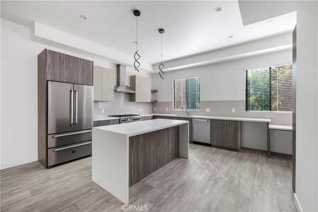 a city view with tall buildings