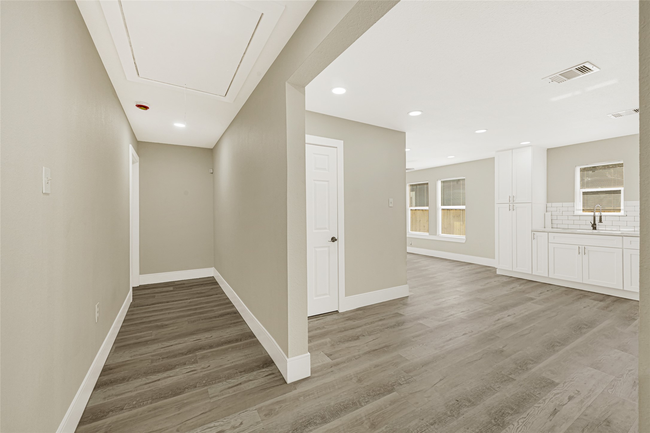 3510 Nagle Street Houston, TX 77004 - Photo 12 of 26 a view of a hallway with wooden floor